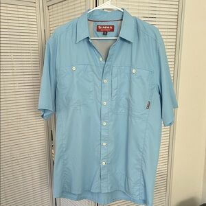 Simms Sky Blue Casual Button Down Shirt